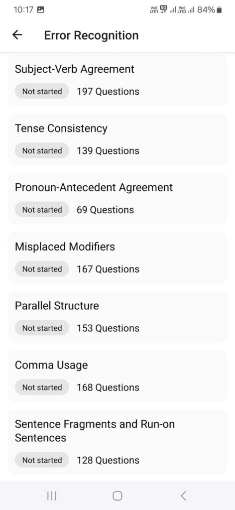 Error Recognition in SSC CGL English